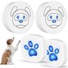 Whimsii Campanello per Cani Whimsii, Campanello Senza Fili per Uscire, Pulsanti Impermeabili IP55, 55 Melodie, 4 Livelli di Volume e Portata di 167,64 m (Bianco, 2 Ricevitori 2 Trasmettitori)