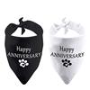 Generic Confezione da 2 Bandana per cani Happy Anniversary Gravidanza Annuncio Baby Annuncio Regalo (Buon Anniversario)