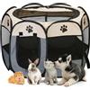Sea Team Box pieghevole per animali domestici, portatile, morbido design pop-up, per cani, gatti e gattini, gabbia in tessuto a rete traspirante, leggero e per uso interno ed esterno