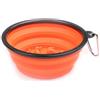 Generic Ciotola portatile per cani e gatti in silicone pieghevole ciotola con gancio pieghevole per cuccioli e cani contenitore di colore solido