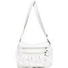 LassZone Borsa a tracolla da donna in morbida pelle vegana, multi tasche, impermeabile, borsa a tracolla da viaggio per uso quotidiano, bianco, Medium