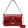 Mabecol Borsa a Spalla Donna Elegante Piccola - Borsetta Moda da Sera con Tracolla Regolabile, Design Chic in Pelle Lucida, per Feste e Uso Quotidiano (Nero)