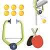 Quixotical Set da Ping-Pong per Porta - Allenatore da Tennis Tavolo Regolabile per Telaio Porta, Ping-Pong Sospeso Portatile da Interno, con Racchette in Legno e Palline per Bambini