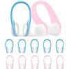 AOOTUERL Tappi Naso Nuoto, 10 Pezzi Tappanaso per Piscina, Tappi Naso Nuoto, Silicone/Impermeabili/Multicolore, Tappi Naso Nuoto Clip per Adulti Bambini Principianti, per Piscina e Altri Sport Acquatici
