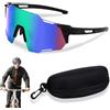 XLZJYIJ Occhiali da Ciclismo Polarizzati da Uomo e Donna, Occhiali da Sole da Ciclismo, Protezione UV400 Occhiali per Ciclismo per Ciclismo, Motociclismo, Corsa, Sci, Alpinismo, Pesca ECC attività all'Aria
