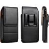 RYSTJPHK Borsa da Cintura in Pelle per Cellulare Nero, Sacchetto Clip Uomo da Cintura per Telefono, Multifunzione Borsello in Pelle Uomo Cintura Borsetta Telefono Custodia Marsupio con Clip per Cintura Sport
