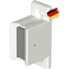 BAUHELD 1 x supporto per manovella o manovella per tenda da sole [Made in Germany] - Supporto da parete per diametro da 12 a 17 mm - Manovella con manico magnetico - Altezza 35 mm - Bianco - RAL9016