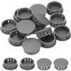 PATIKIL Tappi Copriforo, 34Pz 1 1/6 (30mm) Tappi per Fori in Plastica Copriforo a Vite Scrivania Fibbia Bloccaggio Inserto per Mobili Fori Armadio Cucina, Grigio