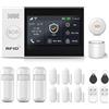 XNH Schermo Tattile 4.3'' Sistema di Allarme Casa Senza Fili 4G+Wi-Fi, App Push, 16 Pezzi Antifurto Casa Wireless, Kit Allarme DIY con Sirena 120DB, Sensore Porta, Telecomando, Sensore di Movimento