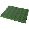 Ezooza Piastrella in Plastica da Esterno e Giardino 60 x 60 cm FORATA. Confezione da 4 pezzi equivalente a 1,5 m2. colore verde