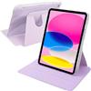 A-BEAUTY Custodia Rotante Compatibile con iPad (A16) 11a/10a Generazione (2025/2022) con Portapenne, Rotazione a 360 Gradi Supporto Cover Chiaro Retro, Auto Sonno/Veglia, Viola Lilla