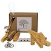 Generico Set Purificazione Casa - Palo Santo e Salvia Bianca per Smudging e Meditazione - Kit Incenso Naturale per Pulizia Energetica (8 palo santo + spirale)