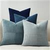 Topfinel Fodera per Cuscino 40x40cm Gradiente Blu 4 Pezzi Forma del Mulino a Vento Copricuscini in Velluto a Coste Copricuscino per Divano Cuscino Deco per Divano Camera da Letto Soggiorno
