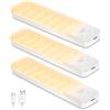 Ylatoial Led Sottopensile Cucina, 3 Pezzi 15cm Armadio Led con Sensore di Movimento | 3000K Dimmerabile Luce Armadio per Scale Corridoio Garage Letto - Bianco Caldo