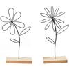 JINGTOPS Set di 2 Fiori Metallo Decorative, 24cm Statua Decorazione,Arte Decorazione Soggiorno Casa Bagno Ufficio Soggiorno Moderno Decorazione,Decorazione Primaverile, Decorazione Metallo