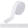 GORGECRAFT Nastro In Twill di Cotone Bianco A Spina di Pesce 10 m X 3cm Nastri per Nastri Da Sbieco Rifiniture per Vestiti Cucito Sartoria Cucitura di Tappeti Confezioni Regalo Imballaggio Artigianato