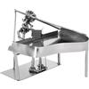 Brubaker Figura di Pianista a Vite Con Pianoforte a Coda - Figura di Ferro artigianale di uomo di Metallo Che suona il Pianoforte - Figura di Metallo Che decora il Pianoforte - Regalo