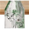 Miuyunya Runner da Tavola Moderno Turchese Azzurro e Verde Centrini Floreale 40 x 140 cm Termoisolante Lavabile Tovaglia Decorazioni Matrimonio Tavoli Centro Runner Tavola per Caffè Mobili Soggiorno
