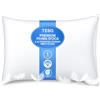 TESQ Cuscino in piuma di lusso TESQ 50x70 cm con triplo strato di comfort, cuscini letto igienico di alta qualità, imbottitura soffice e morbida al 100%, Antiacaro, Anallergico, Traspirante
