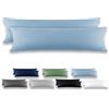 REDKEY Coppia di Federe 40 x 145 cm, Set di 2 Tessuti per Cuscino Letto, con Coperchio Ribaltabile (senza Cerniera), 100% Microfibra è morbida e traspirante，Azzurro