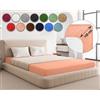 Sesto Senso Lenzuolo con Angoli 180x200 Rosa Spugna Frotte 100% Cotone