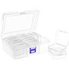 DARUITE Scatole Plastica Organizer, 15 Pezzi Scatole Plastica con Coperchio Piccole,Organizer per Gioielli,Trasparente per Perline,Orecchini,Attrezzi da Pesca,Piccoli Accessori