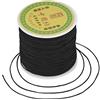 Craftdady - Cordoncino in nylon intrecciato per perline da 0,8 mm, per nodi cinesi, macramè, braccialetti fai da te, collane e gioielli, da 91 metri, colore: nero