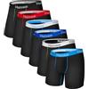 Hanes Brief Underwear Pack, Stretch Cotton Boxer Briefs for Men, Moisture-Wicking, 12-Pack Corti, Nero, M (Pacco da 6) Uomo