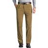 KTWOLEN Pantaloni da Uomo in Velluto a Coste Ufficio Pantaloni Classico Eleganti Pantaloni da Jogging Formale e Casual con Tasche, Cachi, 34