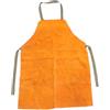 HOMSFOU 1 grembiule resistente al calore in pelle bovina da saldare, grembiule da lavoro durevole per saldatori, prevenzione incendi, design flessibile per officina, garage e uso domestico, Arancione