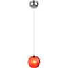 HJXDtech -Luce del pendente I moderni vetri a unico colorato bolla luce di soffitto Sala Soggiorno lampadario a bracci (rosso)