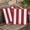 ZHLF Confezione da 2 federe impermeabili per cuscini per interni ed esterni, decorative da giardino, per casa, giardino, patio, divano, balcone, 45 x 45 cm, rosso e bianco