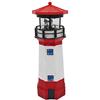 DemiawakingUK Faro Marino con Luce LED Solare con Sensore di Movimento Luce Solare a LED Lanterna Rotante Lampada da Esterno Impermeabile per Giardino Balcone Cortile Esterno Decorazioni (Rosso)