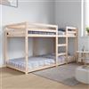 Homgoday Letto a castello 90 x 200 cm in legno massello di pino, telaio letto per bambini adulti gemelli mobili camera da letto letto letto matrimoniale set letto tipo 1