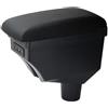 YJYWZH Braccioli per Toyota Aygo X 2021-2024 Bracciolo, Doppio Strato Centrale Console vano Nero Pelle (Nero)