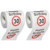 MIK funshopping Articoli di carta igienica divertente per compleanno, regalo divertente (30° compleanno - 2 rotoli)