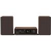 Pure Classic Stereo HiFi Music System (suono da 100 W, radio Internet, DAB+/FM, Bluetooth, lettore CD, USB e connettore Spotify Coffee Black/Noce