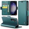 Rerzoiro Cover per Samsung Galaxy S23 Plus Custodia Portafoglio [Blocco RFID] Premium Pelle PU Wallet Case Flip Libro con Porta Carte Slot Supporto Flip Case per Samsung Galaxy S23 Plus, Blu-verde