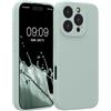 kwmobile Cover per iPhone 16 PRO Custodia - Back Case per Smartphone in Silicone TPU - Protezione Gommata - Menta Freddo