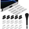RXKFIGX 20 PCS Tappi Antipolvere USB C, Protezione della Porta di Ricarica di Tipo C, Applicabile alla Serie iPhone 16/15, Porta di Tipo C per la Maggior Parte degli Accessori