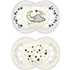 BAMED BABY ITALIA SRL Mam Succhietto Original Night 6+ Mesi Silicone Neutro 2 Pezzi