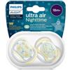 PHILIPS SPA Avent Ultra Air Nighttime Ciuccio Ortodontico 18 Mesi+ 2 Pezzi