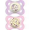 BAMED BABY ITALIA SRL Mam Succhietto Original Night 2-6 Mesi Silicone Femmina 2 Pezzi