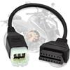 AMHTDOL Adattatore OBD2 adattabile per KTM 6Pin a 16Pin cavo diagnostico per motocicli, adattabile per KTM Duke 125/200/690/990LC8/1190 RC8 RC8 ECU motocicletta, lavora con ELM327 Obdii Code Reader/Scanner