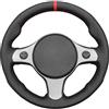 MEWANT Coprivolante Su Misura da Cucire per Alfa Romeo | Copri volante compatibile con Alfa Romeo 159 TI Brera 2006-2011 / microfibra / con cucitura a mano Pelle Sintetica Resistente