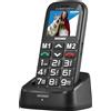 BRONDI - Cellulare AMICO UNICO+, Telefono Semplificato Display TFT, Bluetooth 2.1 - BLACK MOBILE
