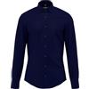 Seidensticker Camicia da Uomo Business - Modellata - Facile da Stirare - Colletto Kent - Maniche Lunghe - 100% Cotone, Blu, 41