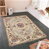 Pierre Tappeti Tappeto arredo salotto camera AUBUSSON TORTORA in ciniglia multiuso lavabile antiscivolo cm.140x200