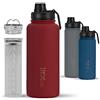 720°DGREE Borraccia termica 950ml "noLimit" + Infusore Frutta - Ermetica, adatta a bevande gassate - Tappo a vite - Ideale per bambini, scuola, ufficio, fitness e outdoor