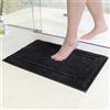 Decomira Tappeto Bagno Antiscivolo | Tappetino bagno super assorbente, lavabile in lavatrice | Per il bagno, la doccia, la vasca da bagno o come tappetino WC | Nero - 40x60 cm